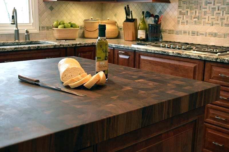 End Grain Countertop Island