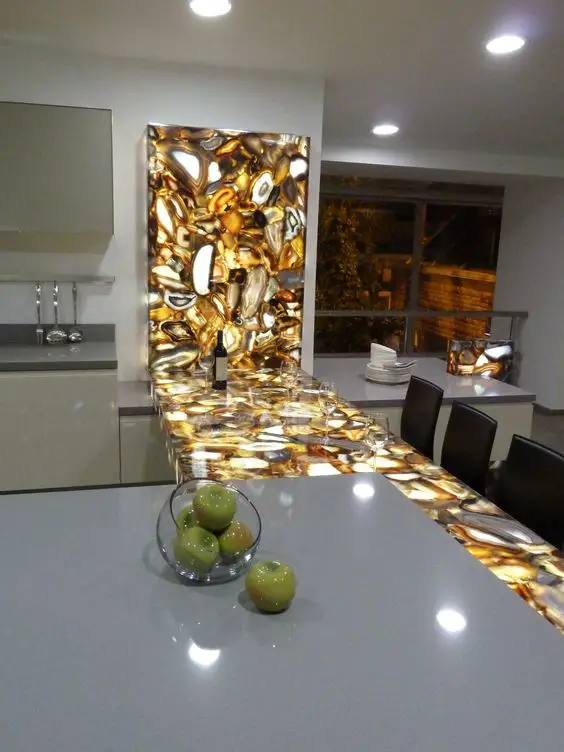 Gold Semi-Precious Countertops - Gemstone Countertops