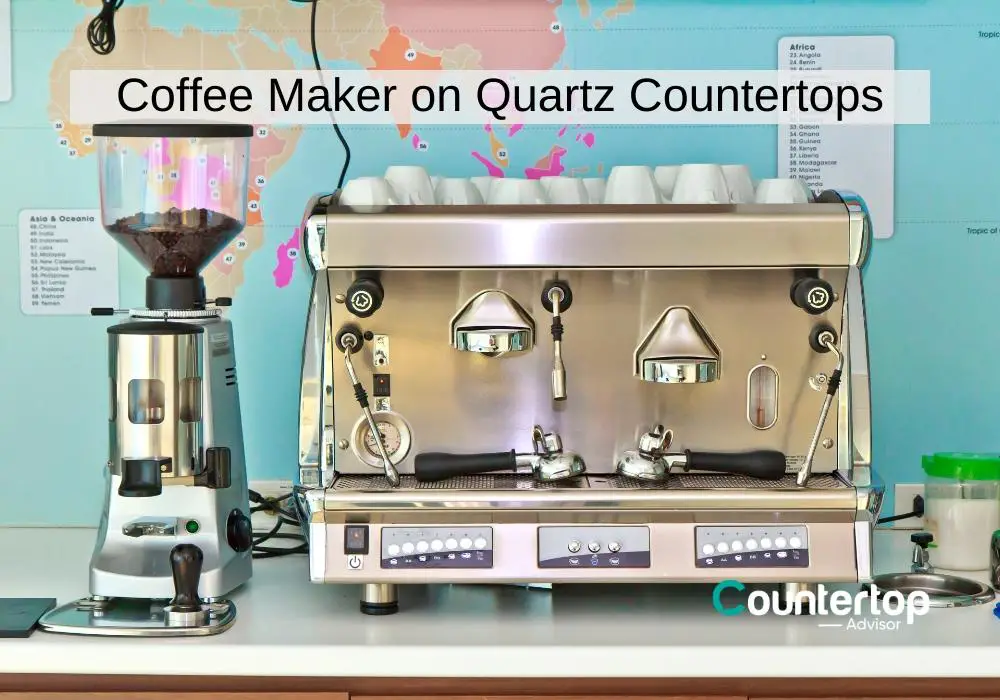 Coffee Maker On Quartz Countertops